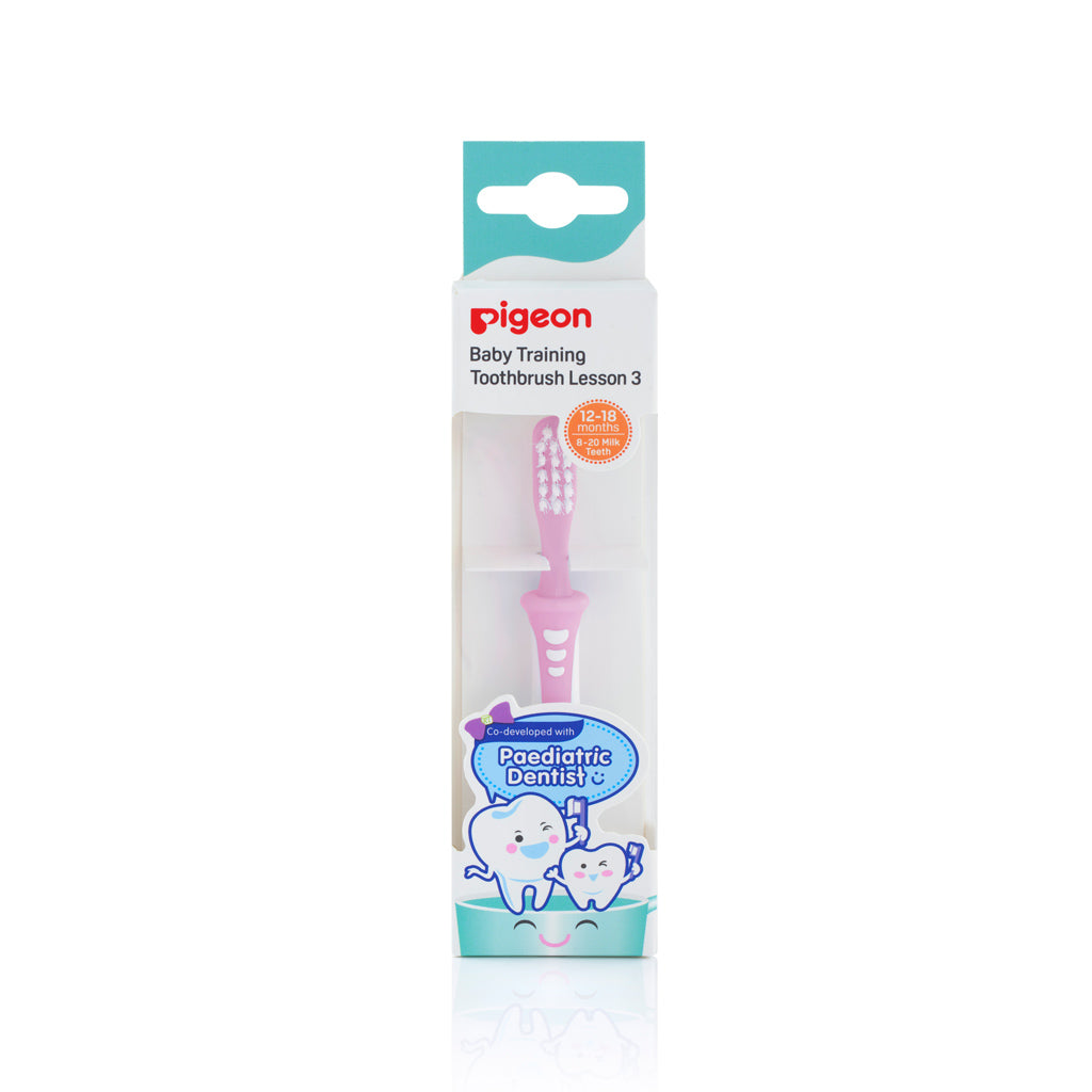 Pigeon Training Toothbrush, Lesson 3 Pink