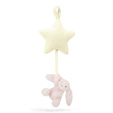 Little Jellycat Bashful Pink Bunny Star Musical Pull