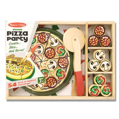 Melissa & Doug Wooden Play Food Pizza Party