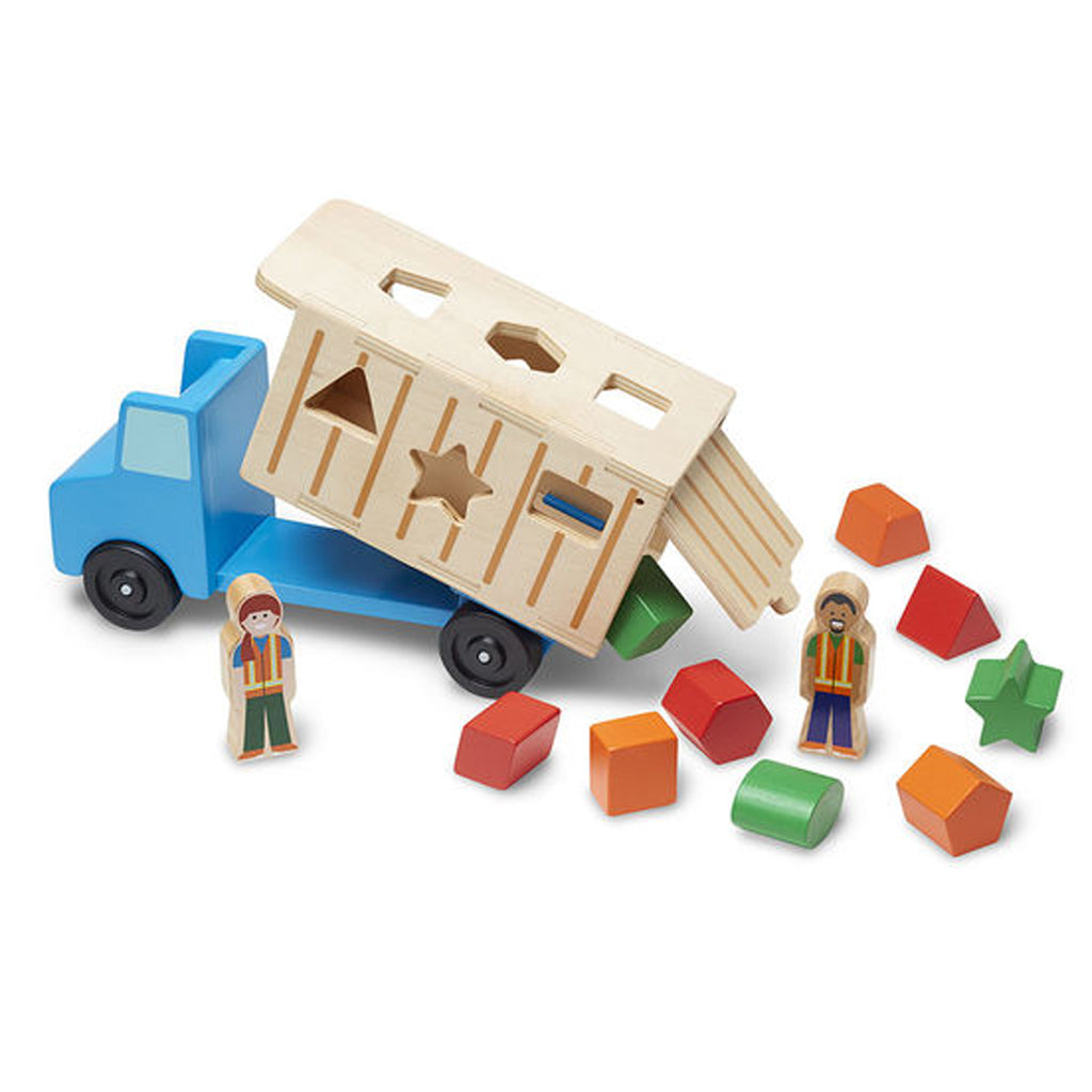 Melissa & Doug Wooden Shape Sorting Dump Truck