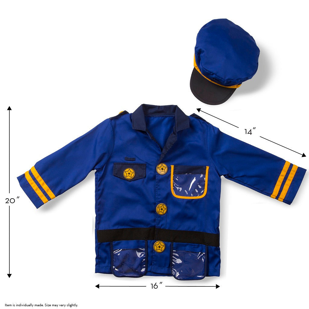 Melissa & Doug Police Officer Role Play Costume Set 3-6 years