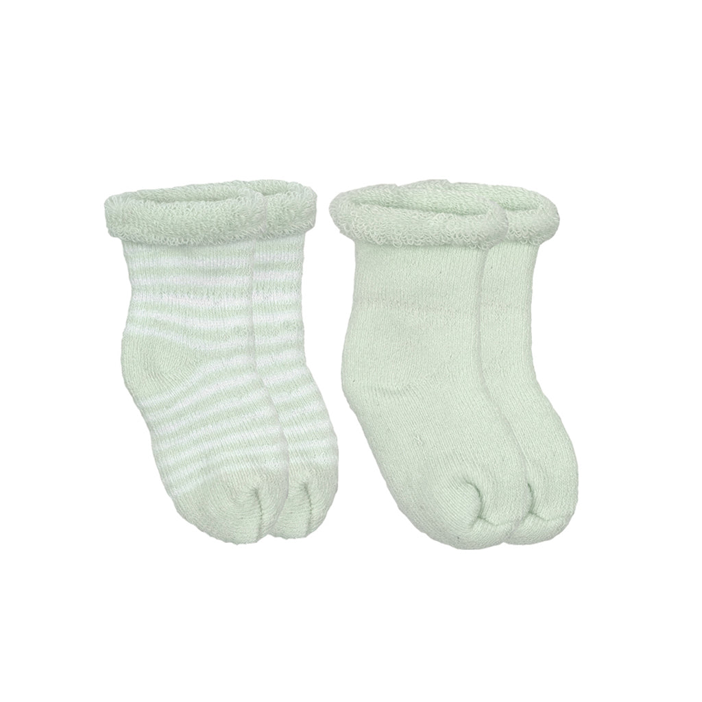 Kushies Terry Newborn Socks - 2 Pack