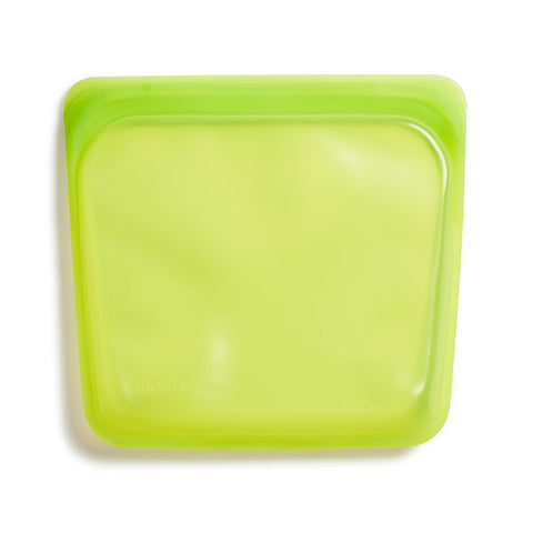 Stasher Reusable Silicone Bag, Lime, Sandwich Bag Size Medium (450 ml)