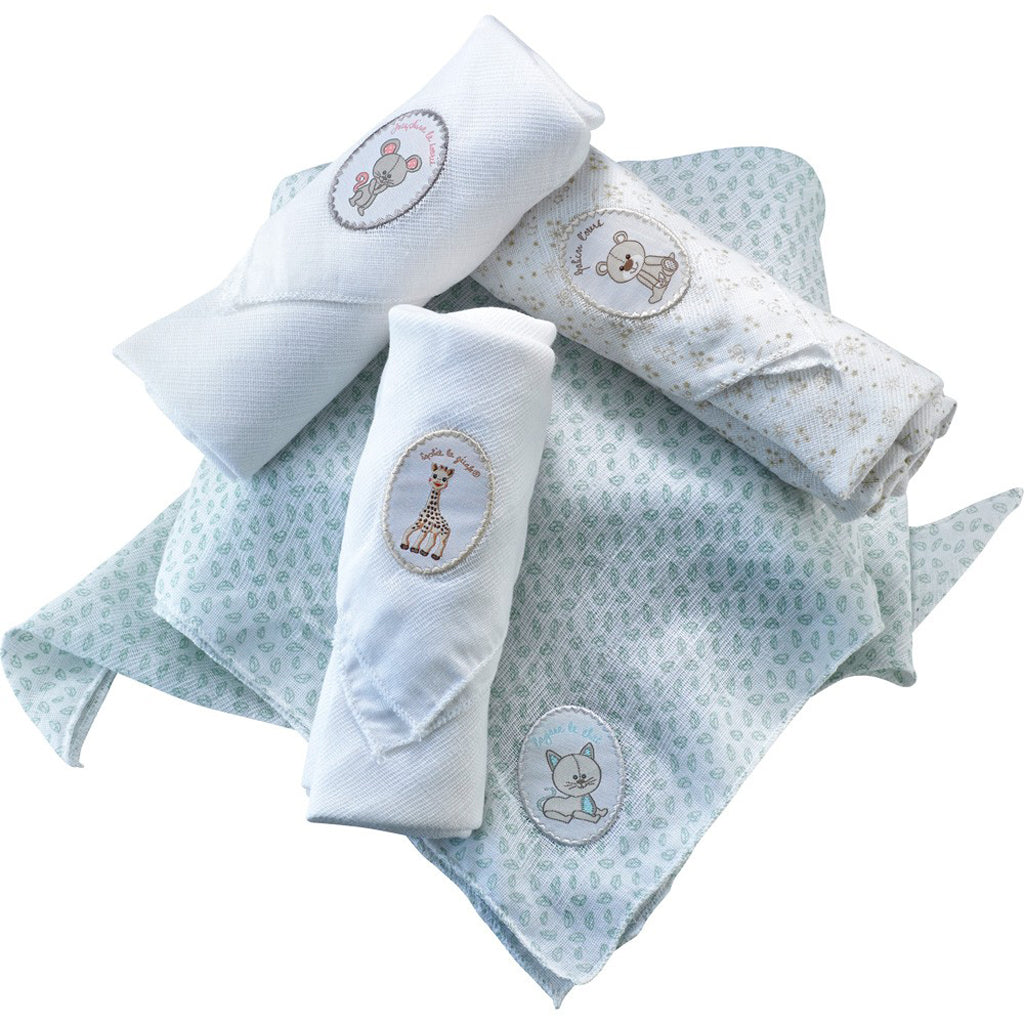 Sophie La Girafe Set of 4 Swaddles