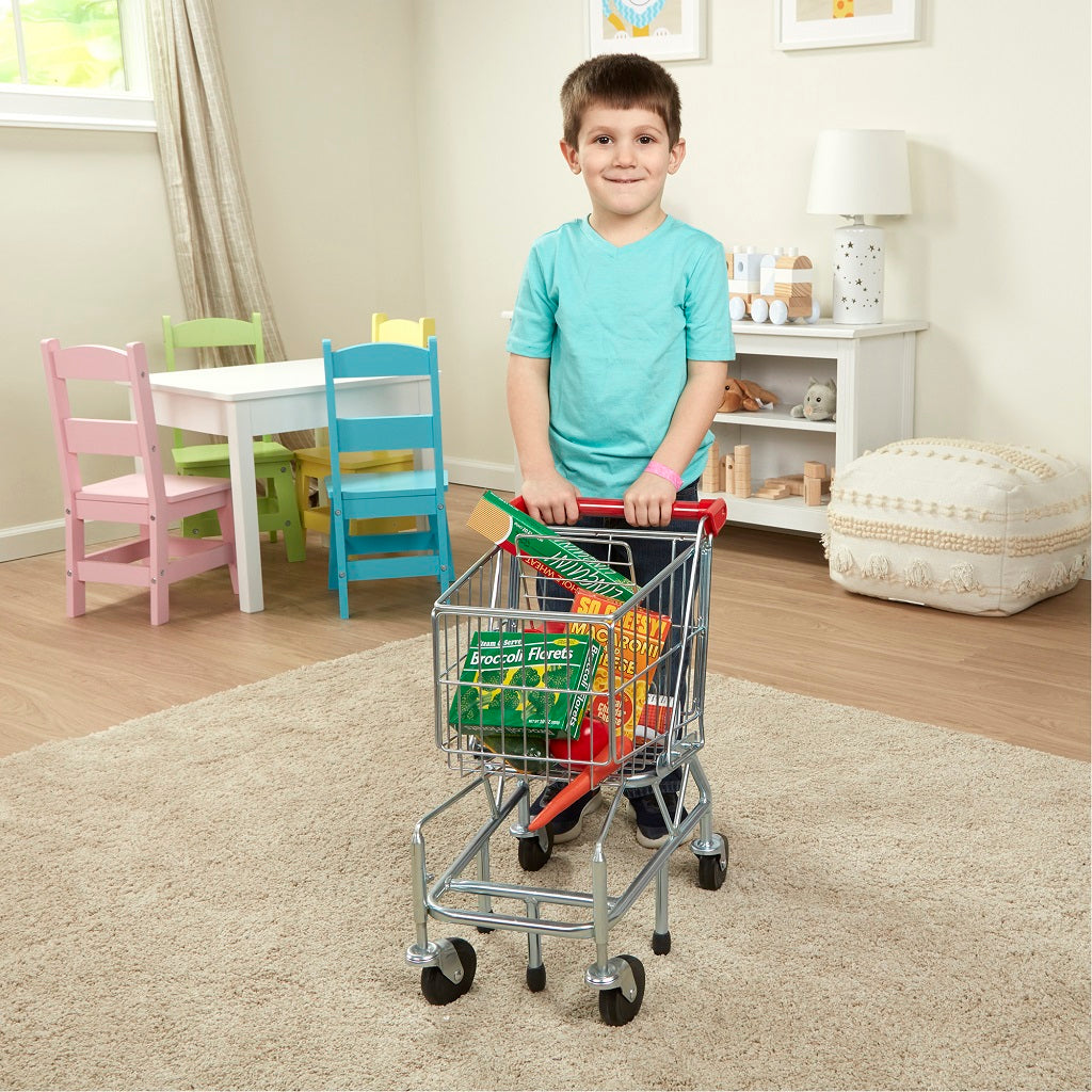 Melissa & Doug Shopping Cart Toy - Metal Grocery Wagon 3 years+