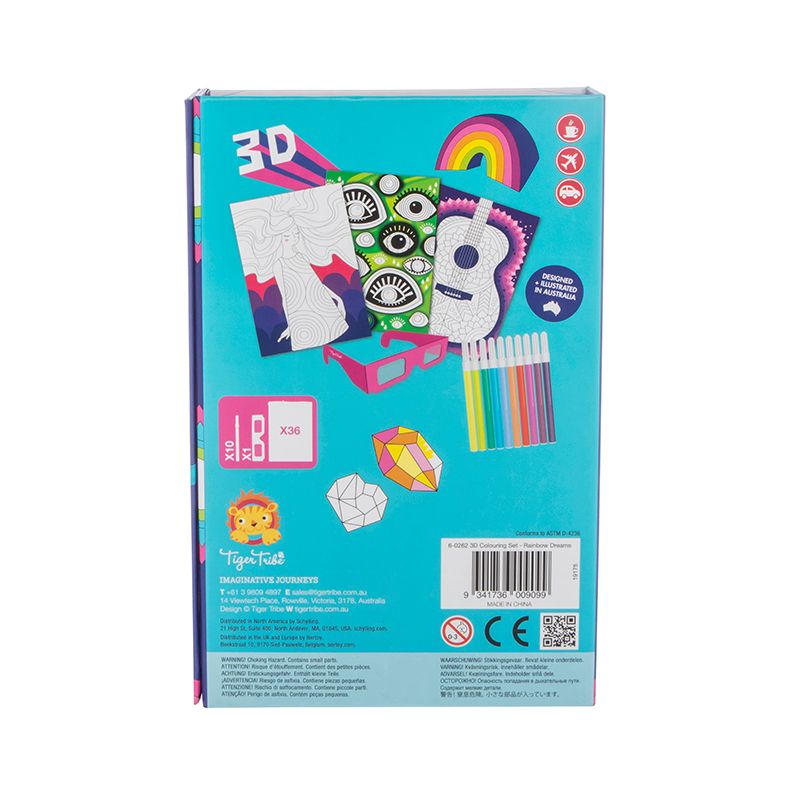 Tiger Tribe 3D Colouring Set - Rainbow Dreams