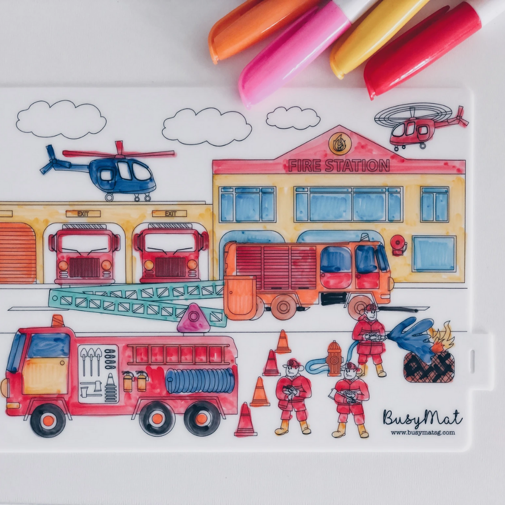 Busymat Travel Placemat - Firefighter