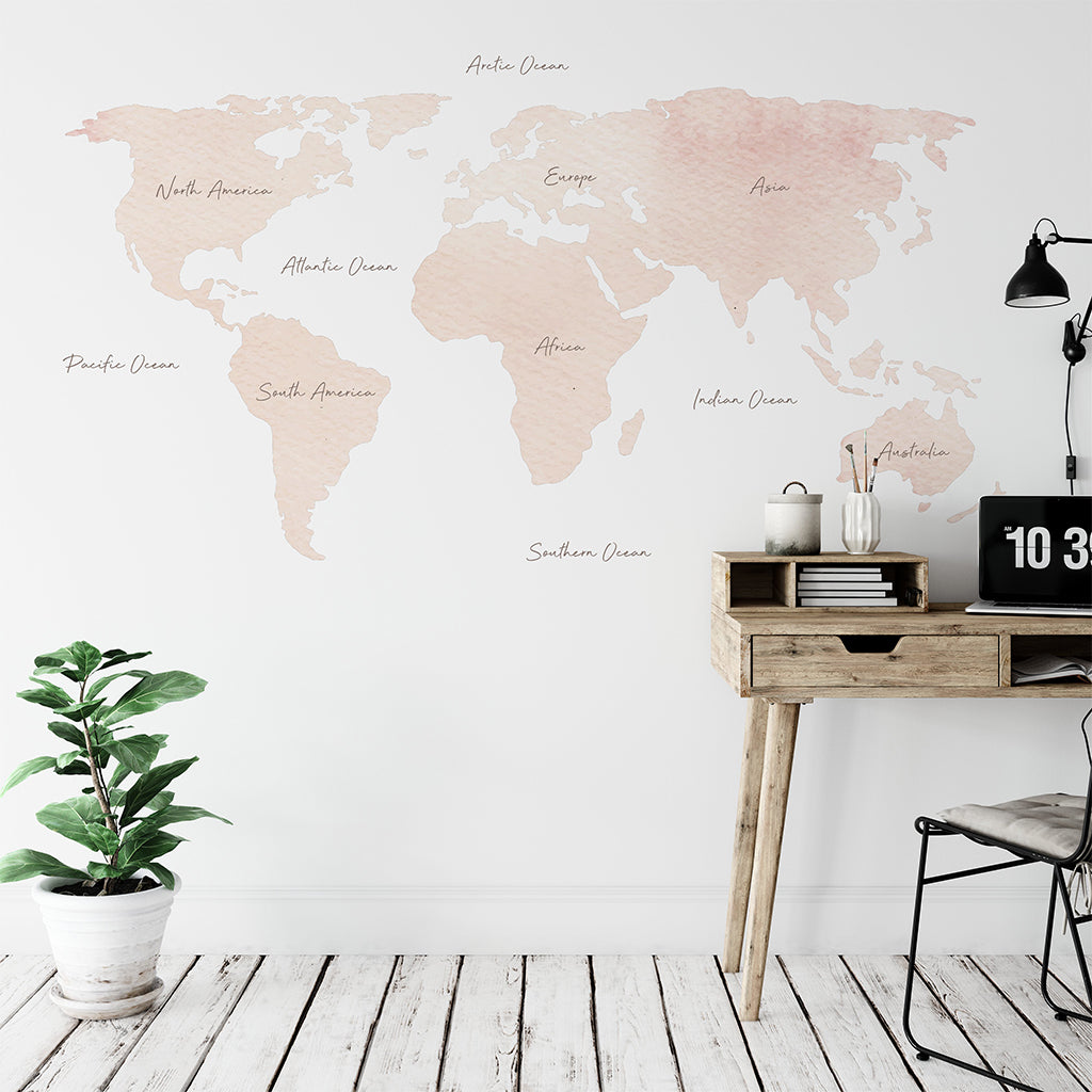 Urban Li'l World Map Wallpaper