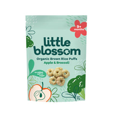 Little Blossom Organic Brown Rice Puffs | Apple & Broccoli