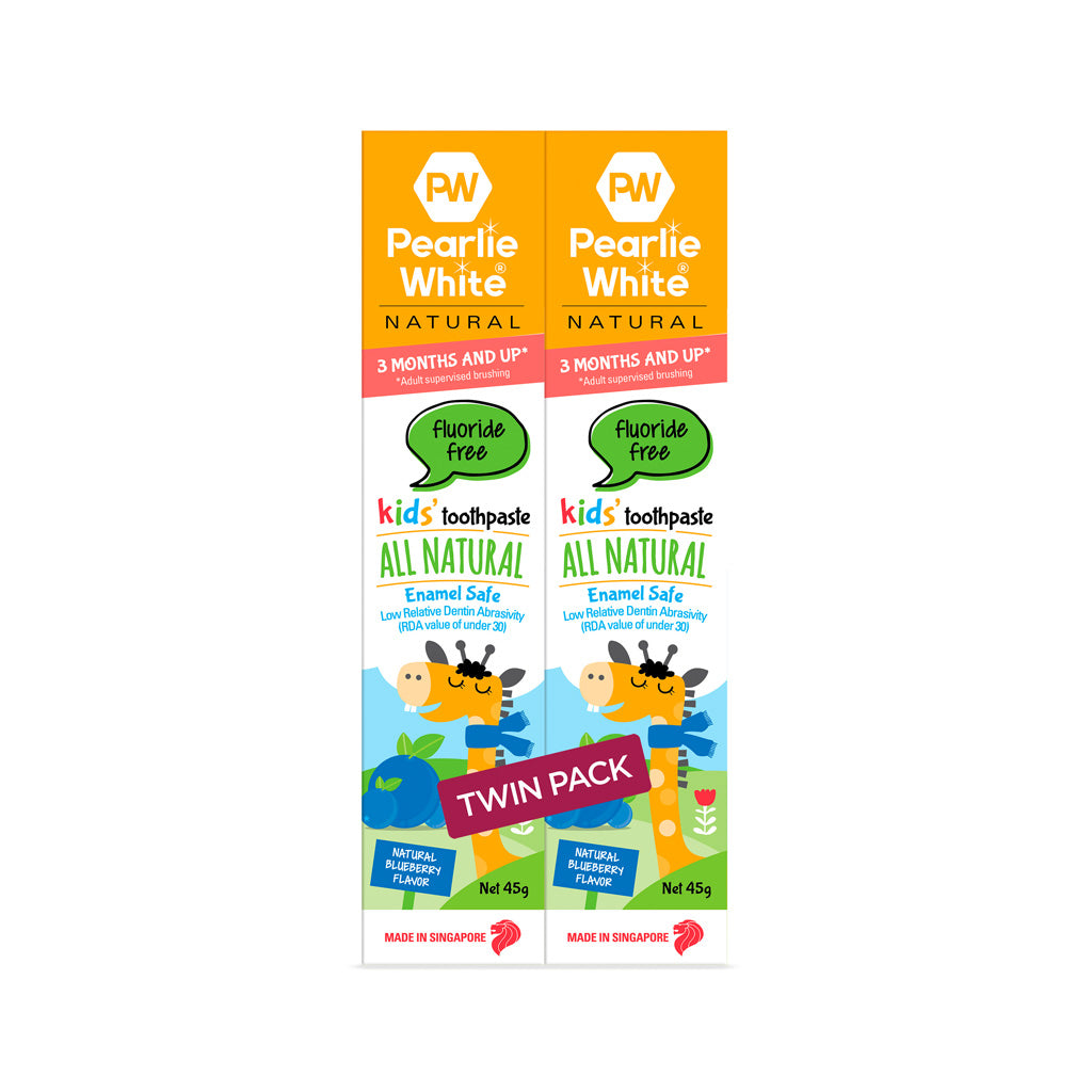 Pearlie White All Natural KidsToothpaste - Blueberry 45gm (Buy 1 Get 1 Free)