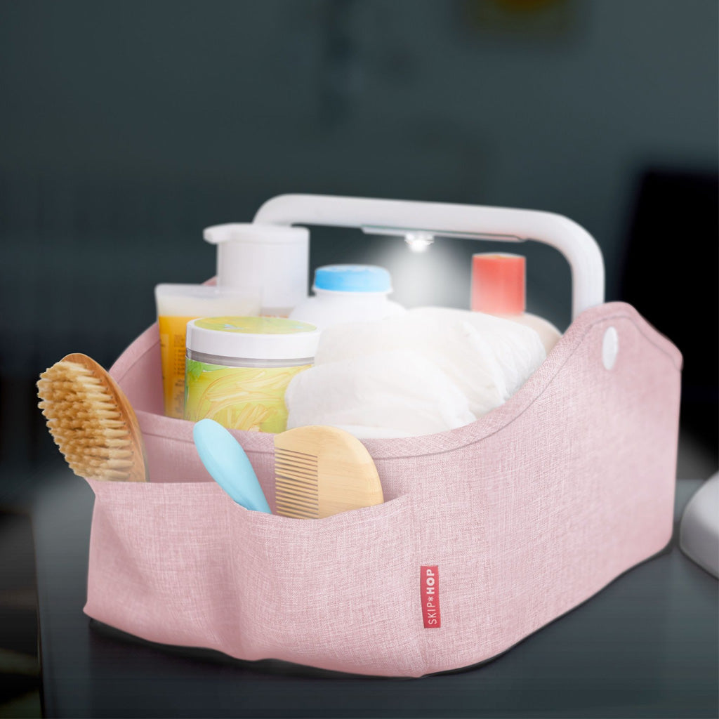 Skip Hop Light Up Diaper Caddy- Heather Pink