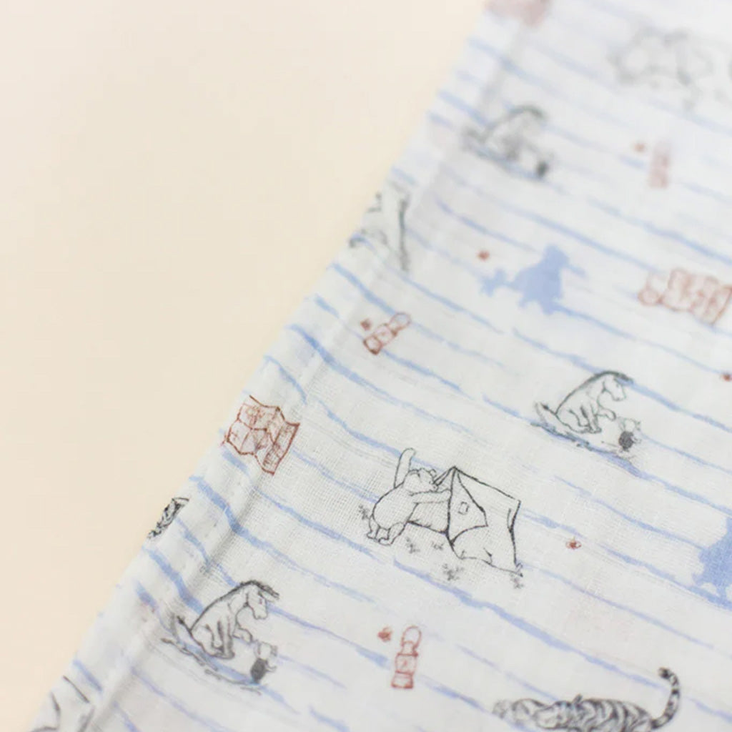 Elly Organic Cotton Swaddle - Camping with Pooh