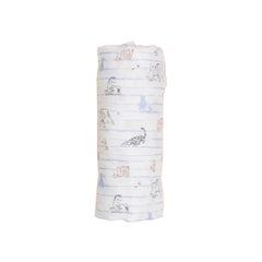Elly Organic Cotton Swaddle - Camping with Pooh