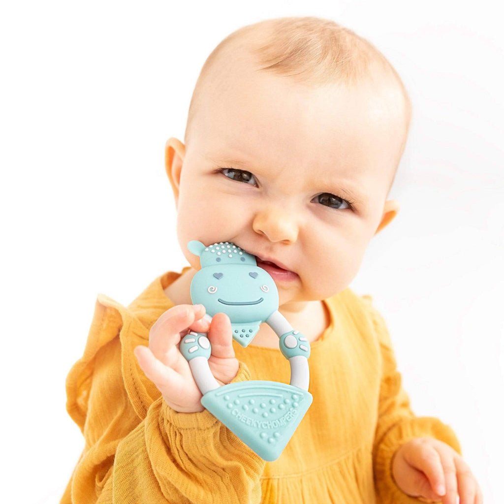 Cheeky Chompers Chewy the Hippo Teether - Textured Baby Teether