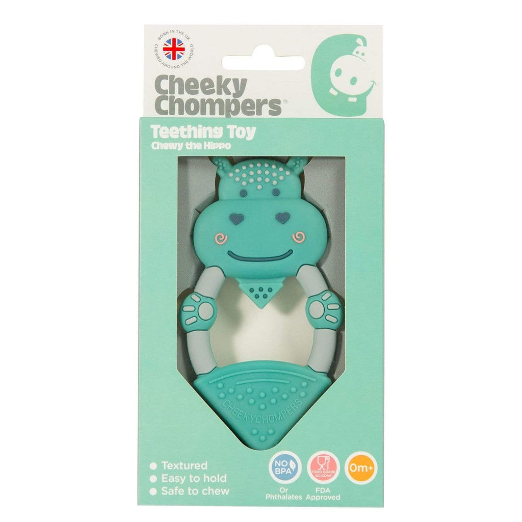 Cheeky Chompers Chewy the Hippo Teether - Textured Baby Teether