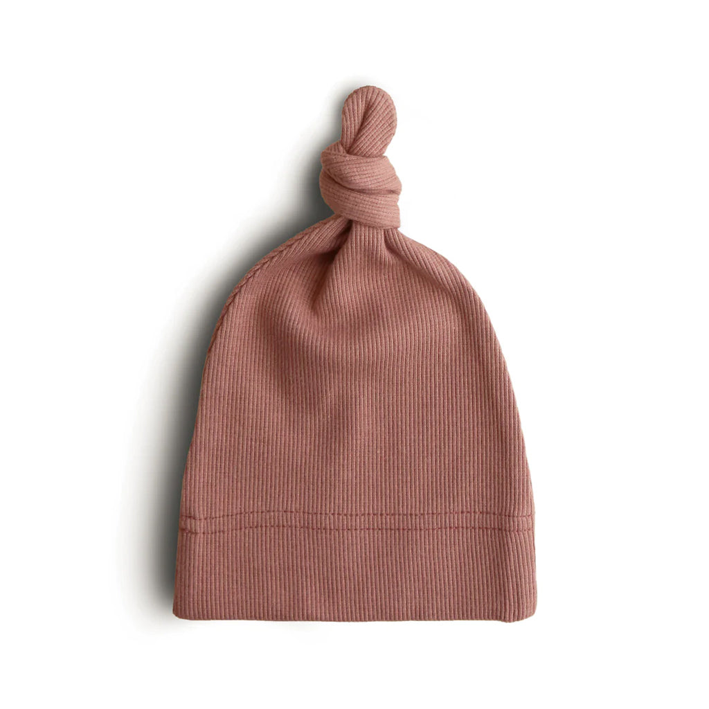 Mushie Ribbed Baby Beanie