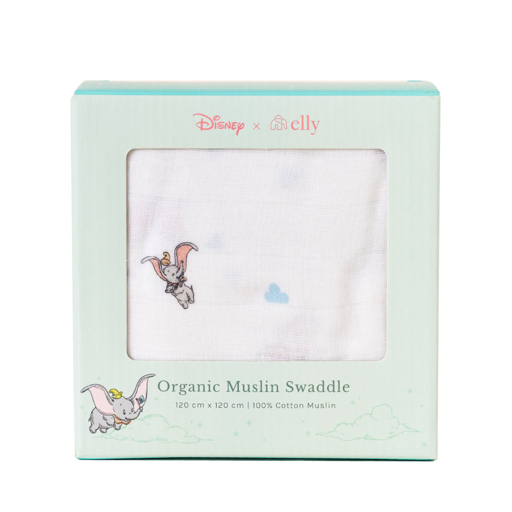 Elly Organic Cotton Swaddle - Cloud Dumbo