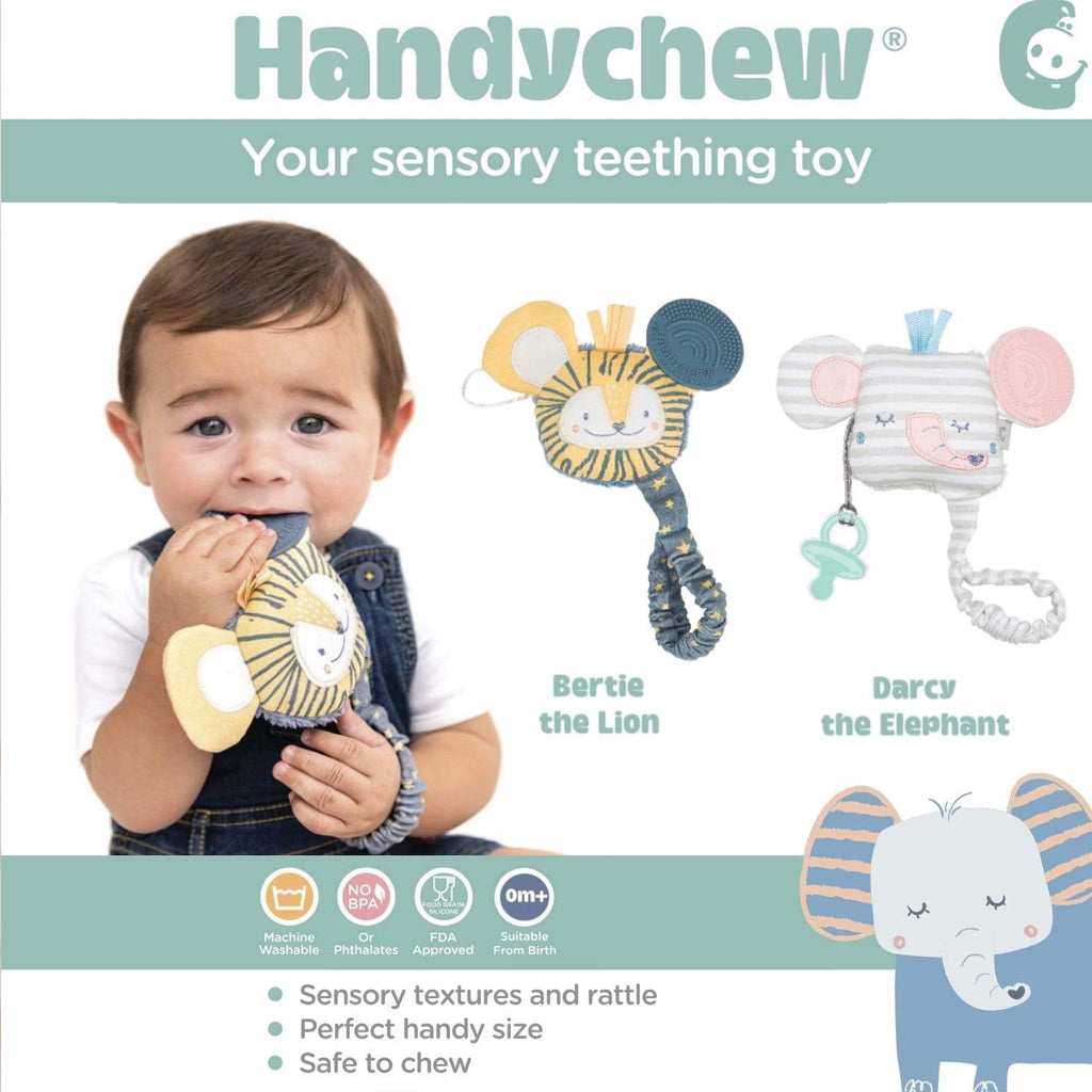 Cheeky Chompers Darcy the Elephant Handychew - Sensory Baby Teething Toy