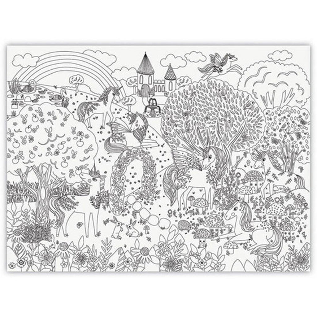 Crocodile Creek Giant Coloring Poster - Unicorn Garden