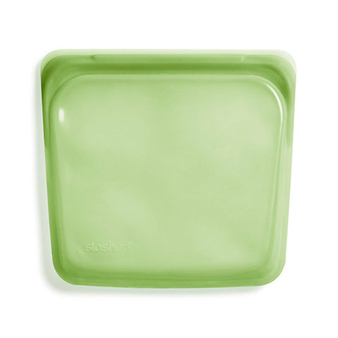 Stasher Reusable Silicone Sandwich Bag, Rainbow Green (828 ml)