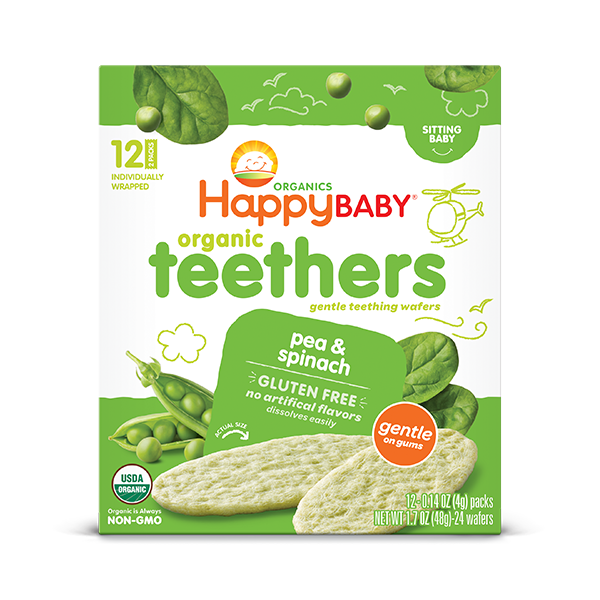 Happy Family Organics Pea & Spinach Teethers Snack
