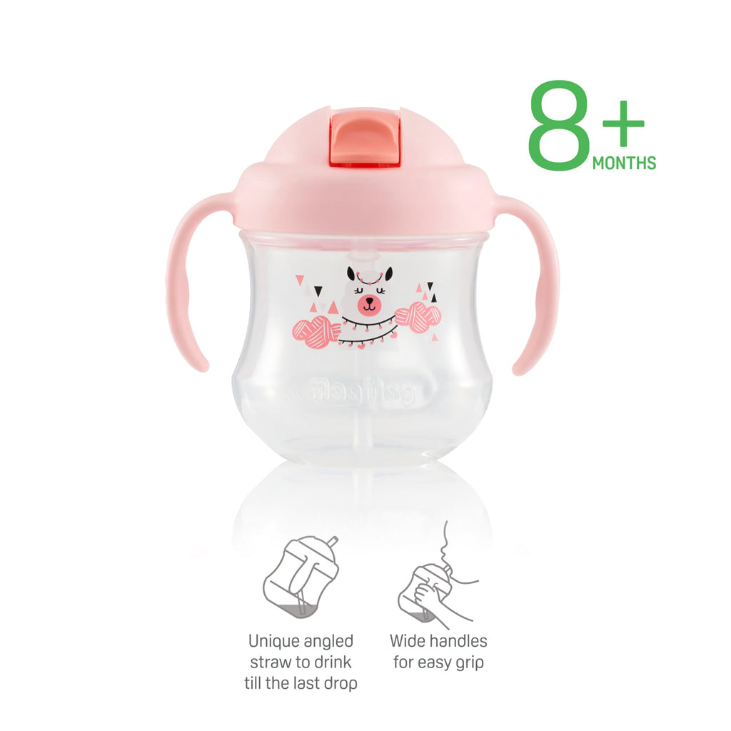 Pigeon Mag Mag Straw Cup Pink Llama 200ml