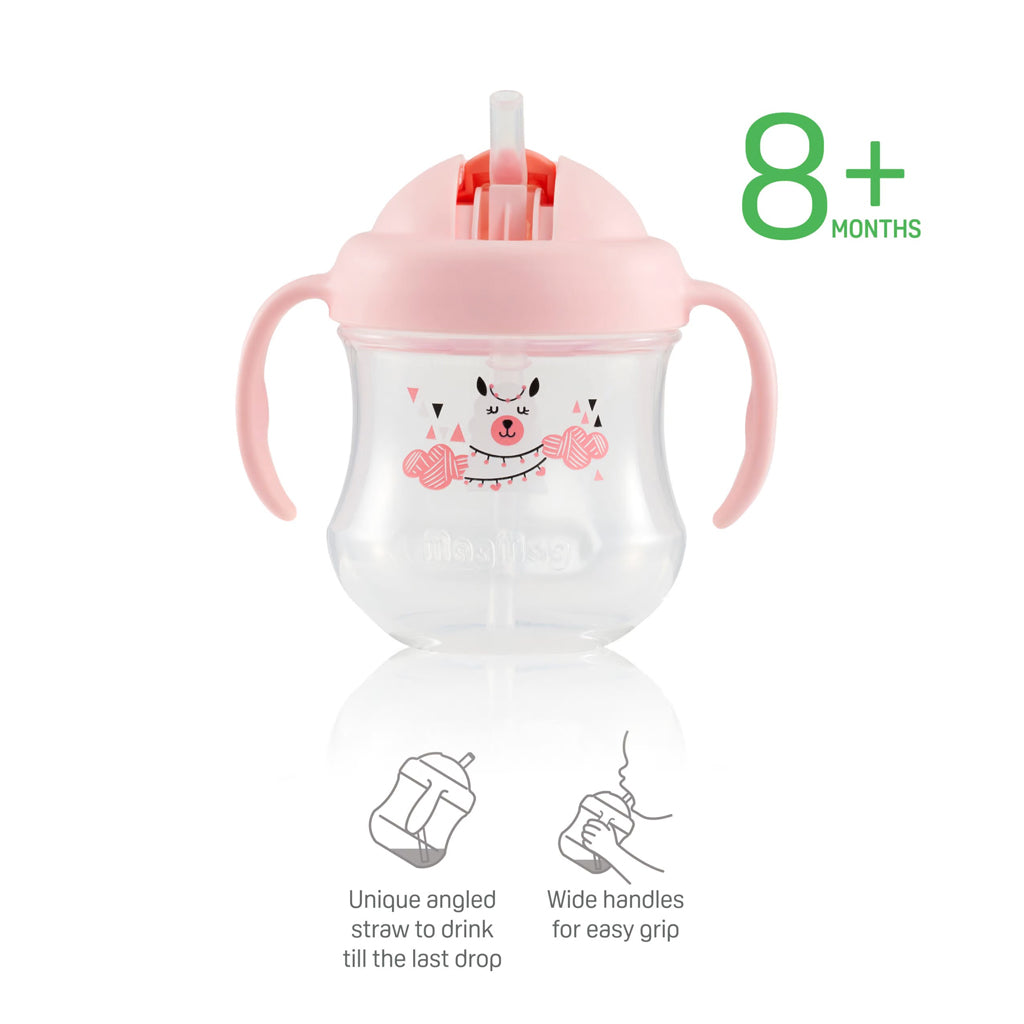 Pigeon Mag Mag Straw Cup Pink Llama 200ml