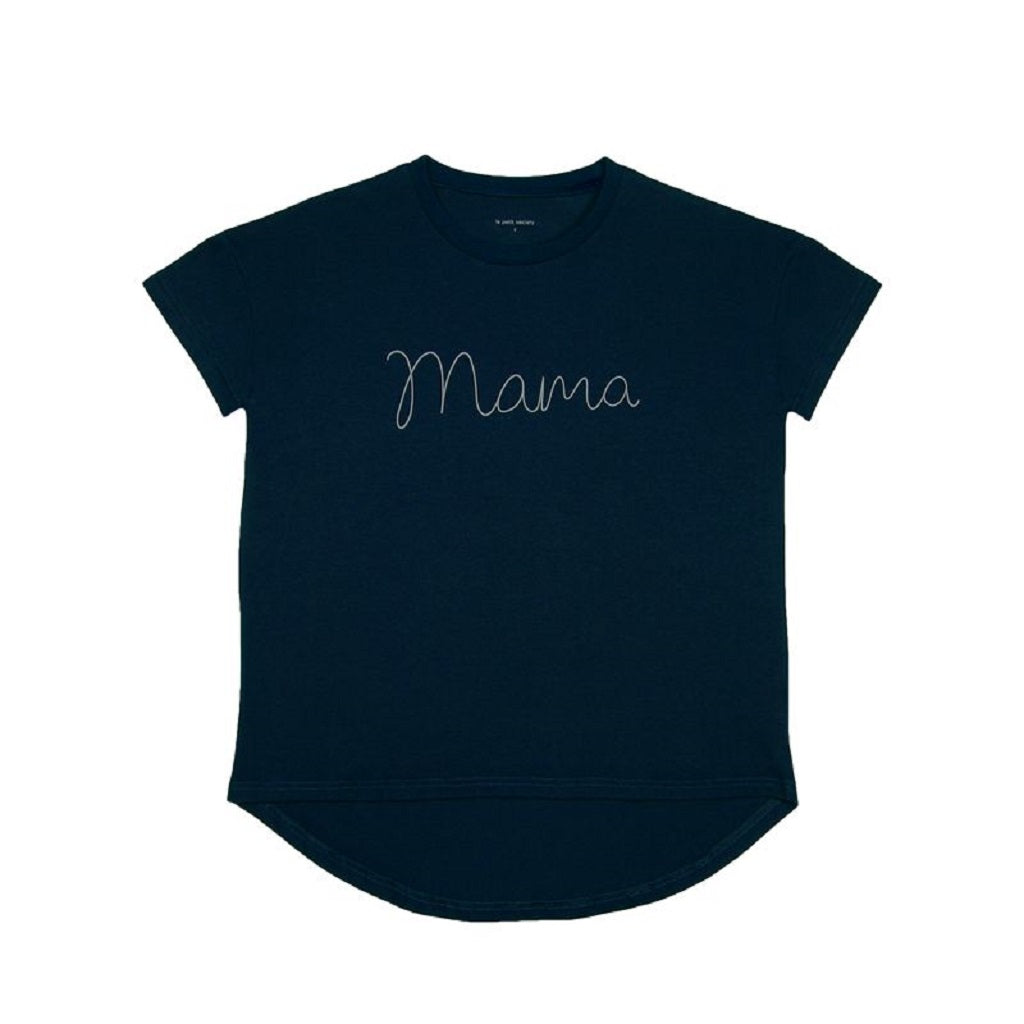 Le Petit Society Mama Tee in Navy