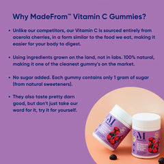 MadeFrom All Natural Vitamin C Gummies for Kids