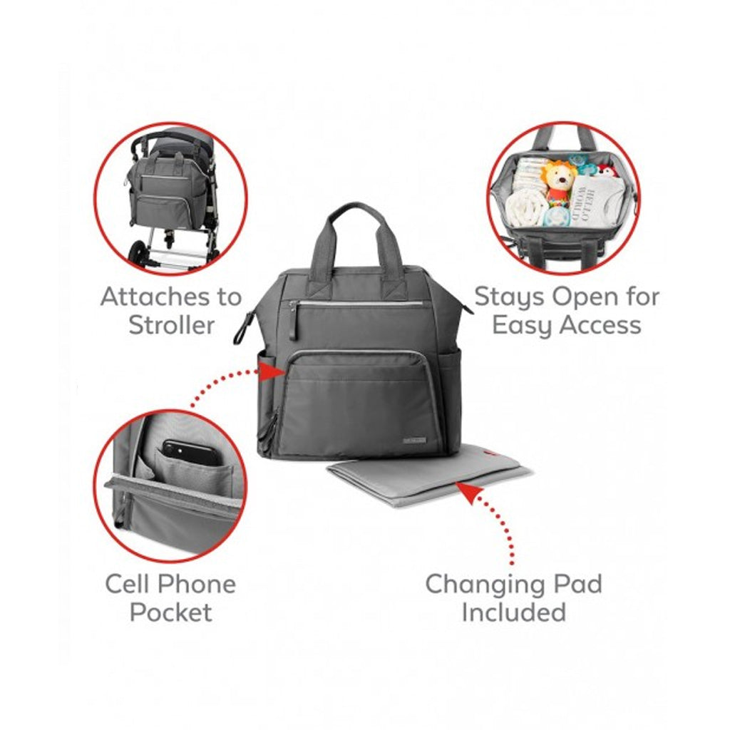 Skip Hop Main Frame Wide Open Backpack - Charcoal