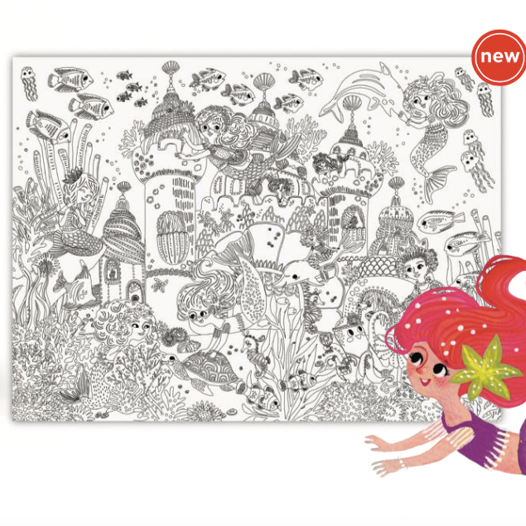 Crocodile Creek Giant Coloring Poster - Unicorn Garden