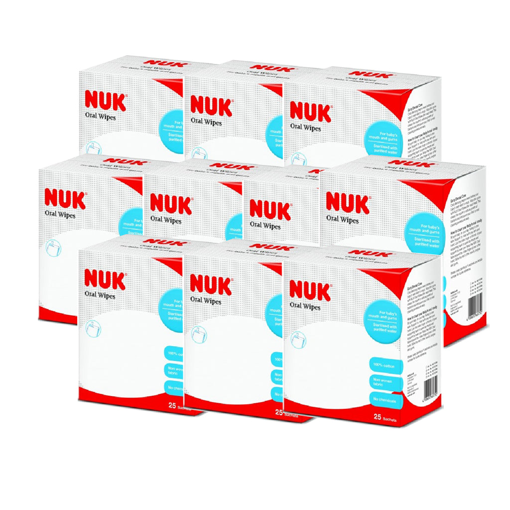 NUK Oral Wipes (25pc x 10 boxes)