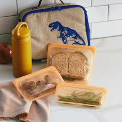 Stasher Reusable Silicone Sandwich Bag, Rainbow Orange (828 ml)