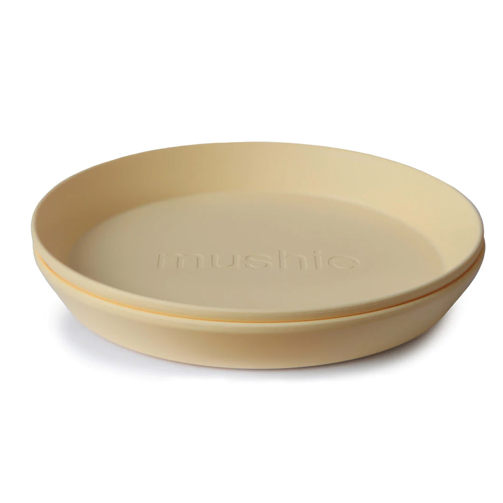 Mushie Round Dinnerware Plate, Set of 2