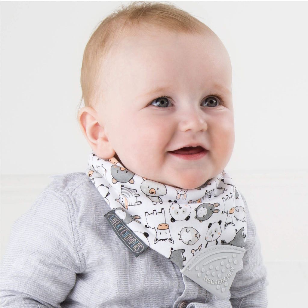 Cheeky Chompers Panda Pals Neckerchew - Teething Dribble Bib