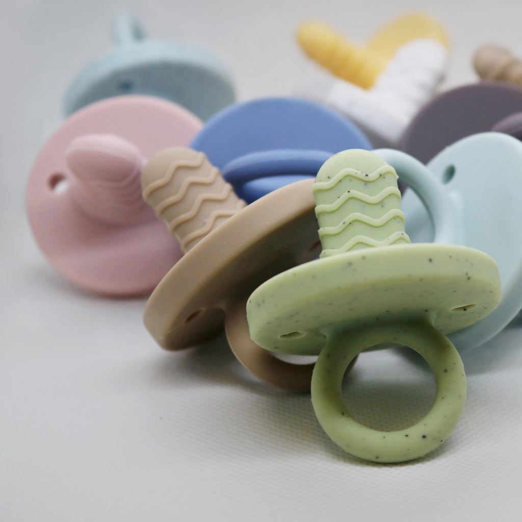 Kushies Siliteethe Teether 2 pk - Papaya/Seafoam