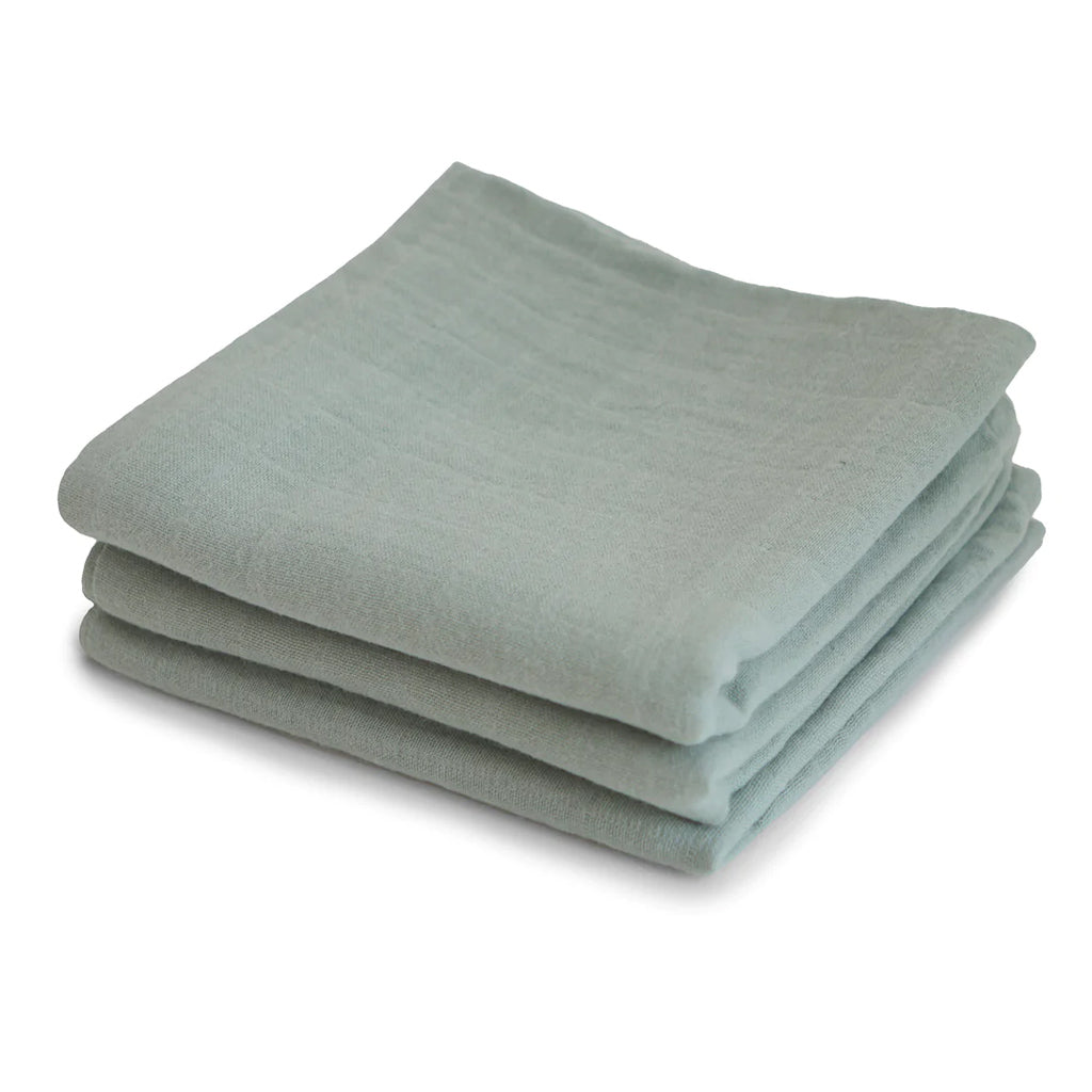 Mushie Organic Cotton Muslin Cloths 3-Pack