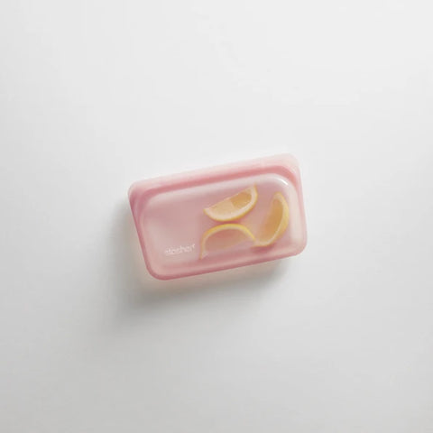 Stasher Reusable Silicone Snack Bag, Rainbow Pink (355 ml)