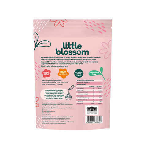 Litttle Blossom Organic Brown Rice Puffs | Strawberry