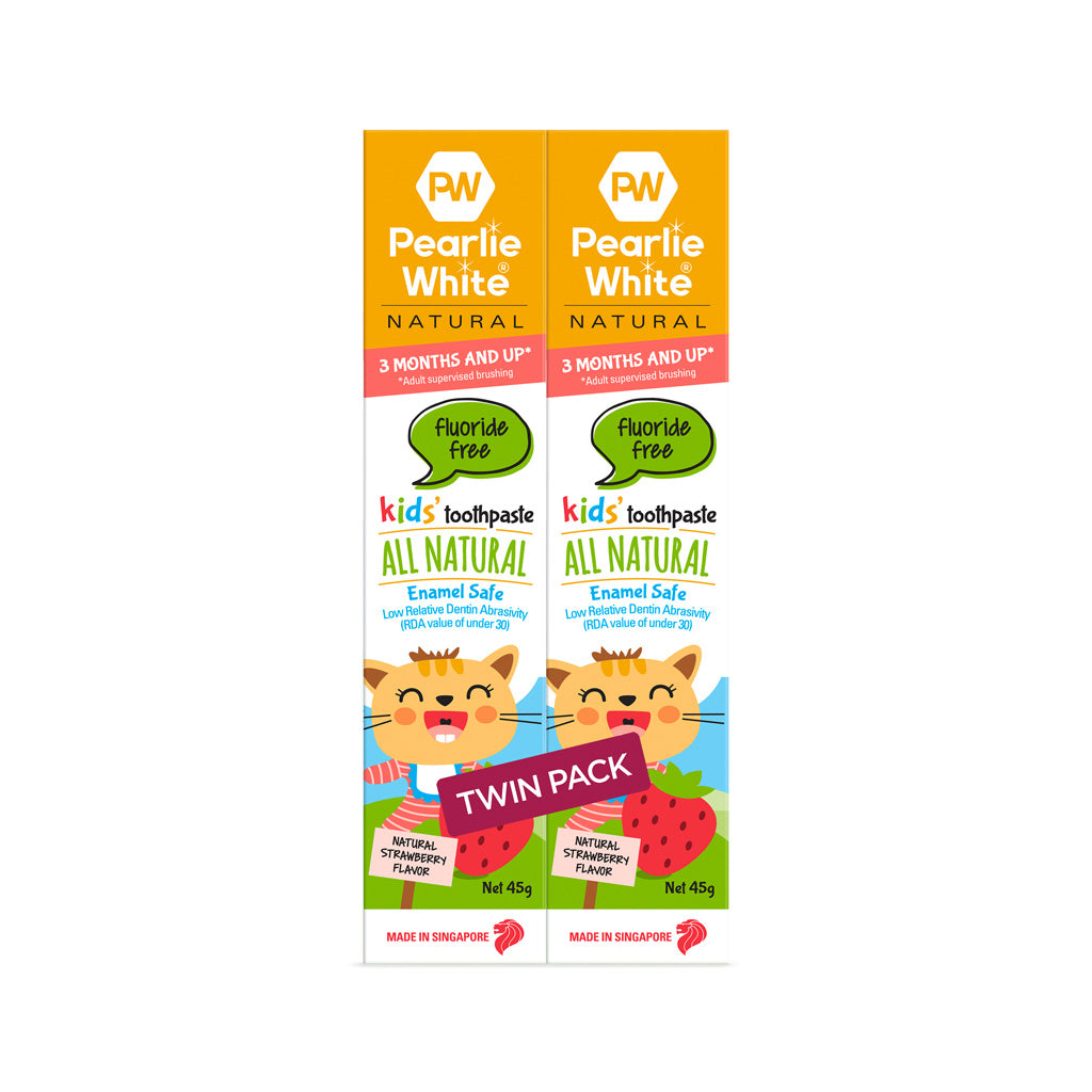 Pearlie White All Natural KidsToothpaste - Strawberry 45gm (Buy 1 Get 1 Free)