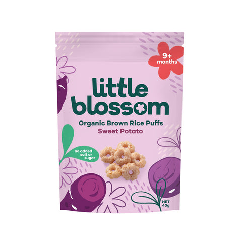 Little Blossom Organic Brown Rice Puffs | Sweet Potato